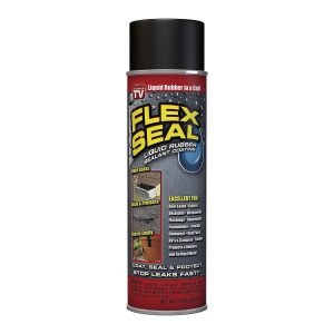 Sellador de goma líquida Flex Seal en aerosol negro de 14 oz para sellar y detener fugas | 56872