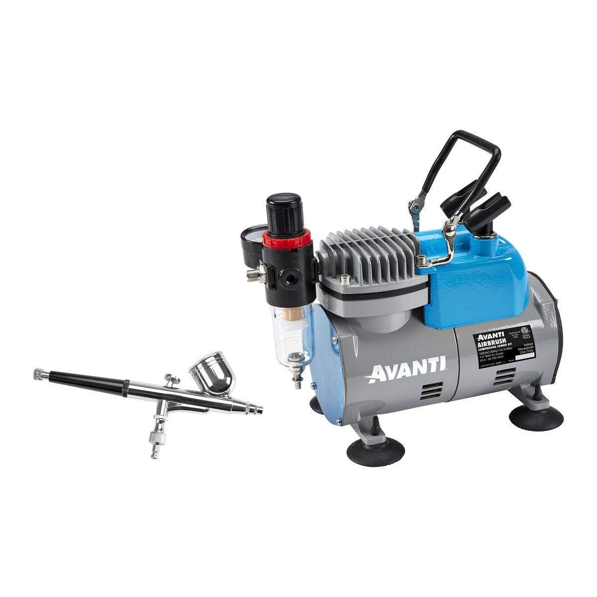 Kit de compresor para aerógrafo con aerógrafo de doble acción y diseño silencioso | 57637