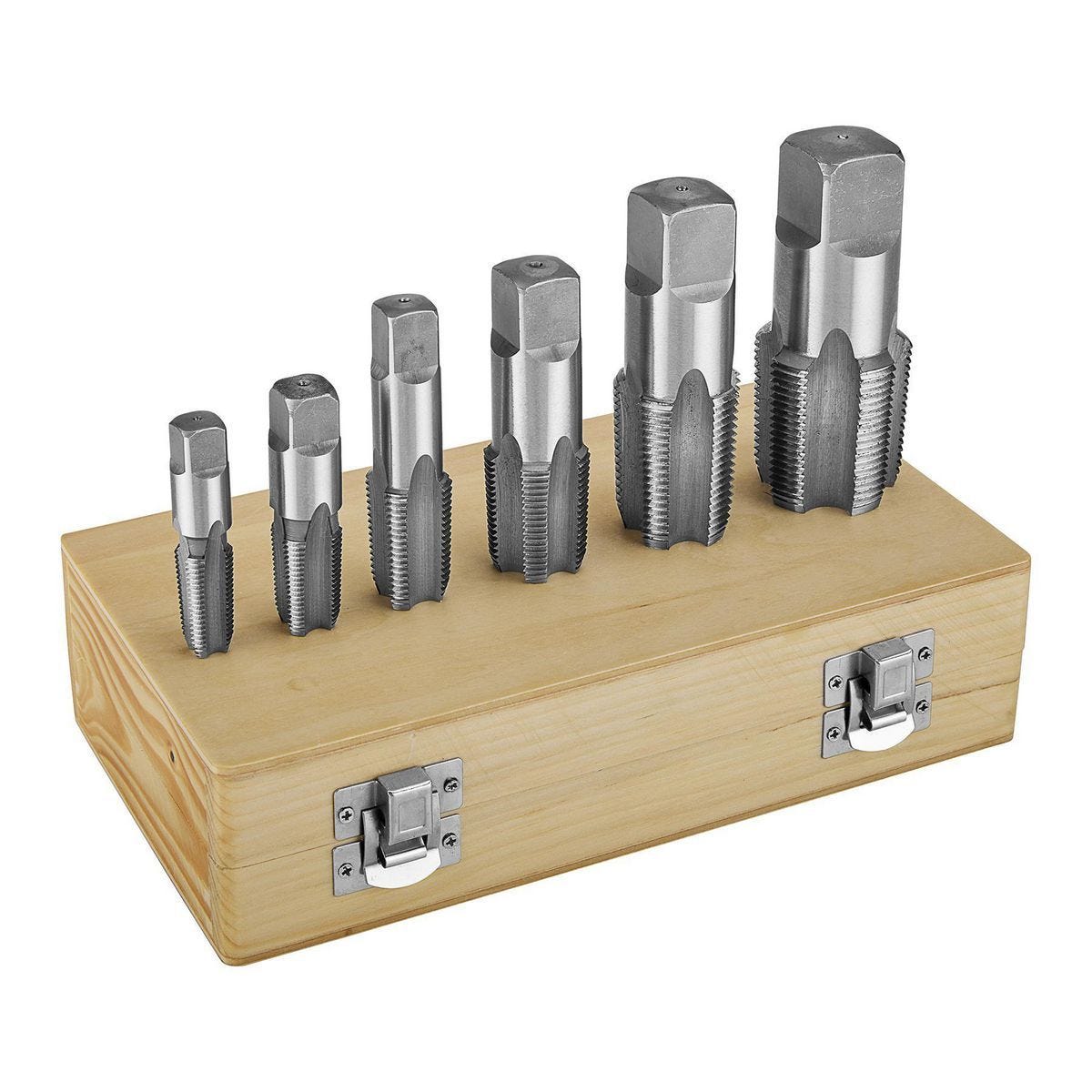 Juego de machuelos para tubo de 6 piezas, ideal para roscado y limpieza de tuberías | 42432