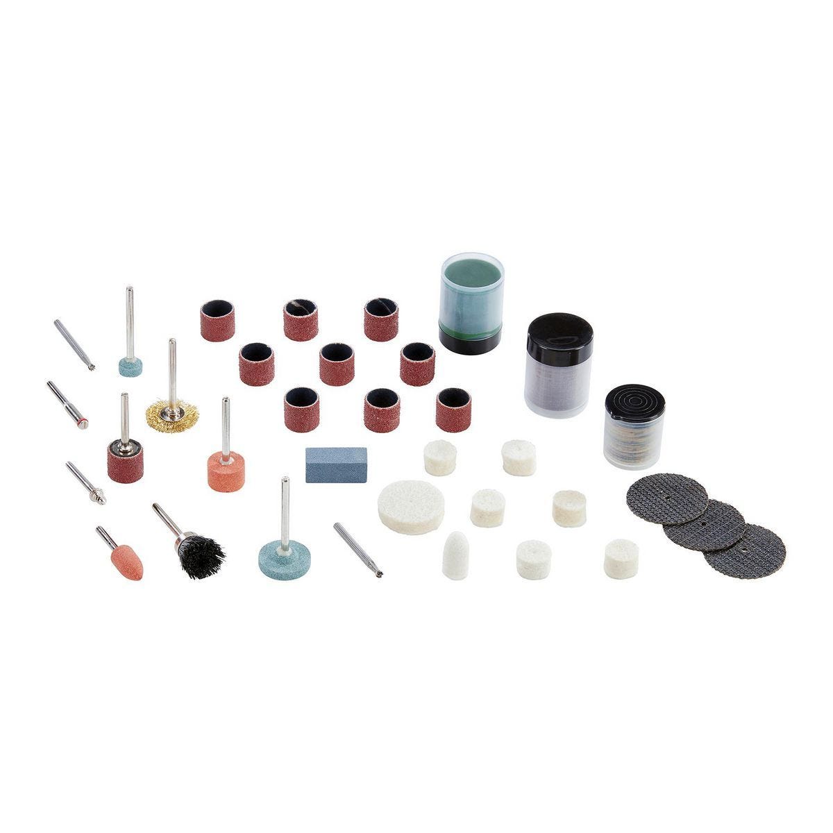 Kit de accesorios para herramienta rotativa, 106 piezas | 71122