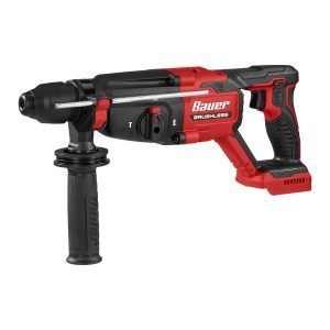 Rotomartillo inalámbrico BAUER 20V sin escobillas, tipo SDS-PLUS de 1 pulgada - Solo herramienta | 2241C-B