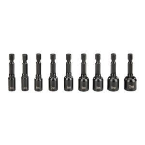 Juego de dados magnéticos métricos para tuercas, 9 piezas | 71225