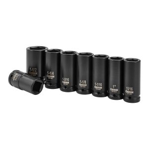 Juego de dados de impacto profundos SAE 3/4 pulgadas, 8 piezas | 70204