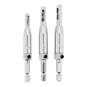 Juego de brocas autocentrantes para bisagras, 3 piezas | 61550