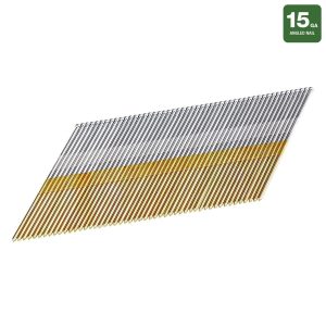 Clavos de acabado galvanizados de 2-1/2 pulgadas y calibre 15, paquete de 1000 | 64301