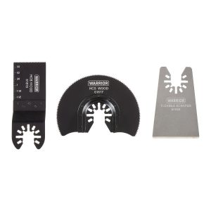 Juego de 3 hojas para herramienta oscilante multiusos WARRIOR