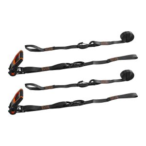 Cintas de amarre con trinquete de 1 pulg. x 12 pies, capacidad de 500 lb, paquete de 2 | 58504