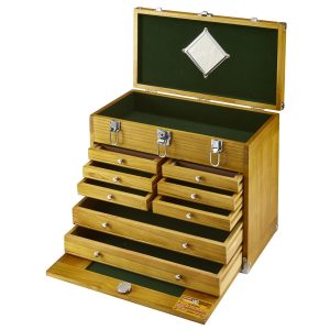 Cofre de herramientas de madera con 8 cajones | 62585