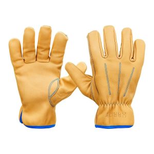 Guantes de trabajo resistentes al agua de piel de vacuno HARDY, talla extra grande | 70268