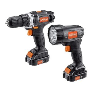 Kit de taladro inalámbrico 3/8 pulg. y linterna de 12V con batería y cargador | 57383