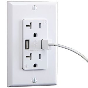 Enchufe de pared con 2 puertos USB de carga rápida, 20 A, 125 V | 64424