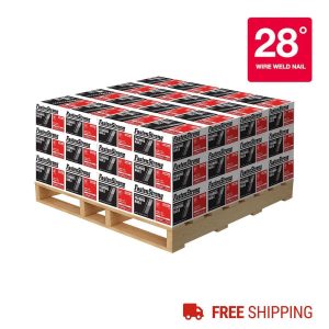 Clavos galvanizados para estructura, anillo de 28°, 2-3/8 pulgadas, a granel en tarima, 96,000 piezas: 48 paquetes de 2000 | 70859