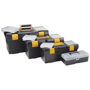 Set de cajas de herramientas de 4 piezas con organizadores transparentes | 3721