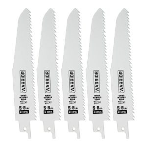 Juego de 5 hojas de sierra reciprocante bi-metal de 6 pulgadas, 5-8 TPI para demolición y uso general | 68031