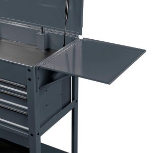 Bandeja lateral plegable para carrito de herramientas de 4 cajones, color gris pizarra | 72414