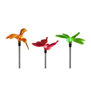 Juego de 3 luces decorativas solares LED para jardín de 30 pulgadas | 59266