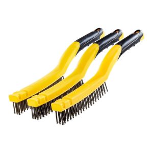 Juego de 3 cepillos de alambre para remover pintura y óxido | 45661