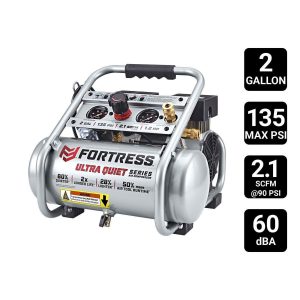 Compresor de aire portátil ultra silencioso de 2 galones y 135 PSI para obra | FT2135UQ