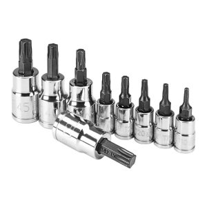 Juego de 9 piezas de dados estrella (TORX) para 1/4 y 3/8 pulgadas | 67914