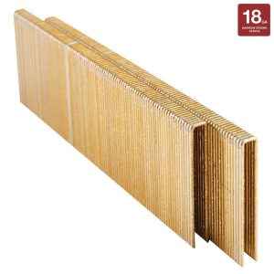 Grapas galvanizadas FASTENSTRONG de 1-1/2 pulgadas, corona de 1/4 de pulgada, calibre 18, paquete de 2500 | 57374