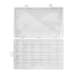 Contenedor de almacenamiento grande con 24 compartimentos transparente | 94458