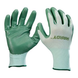 Guantes de jardinería con recubrimiento de nitrilo, 3 pares, talla chica/mediana | 64246