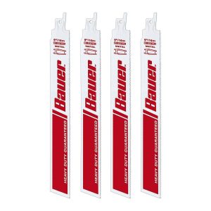 Juego de 4 hojas de sierra reciprocante bi-metal 14 TPI para corte de metal | 56498