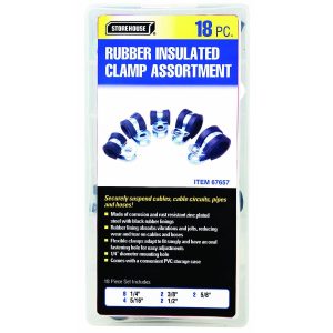 Juego de Abrazaderas Aisladas de Hule, 18 Piezas | 67657