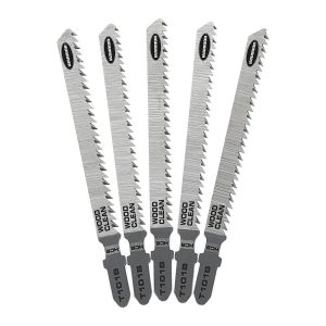 Juego de 5 hojas de segueta para madera limpia T-Shank 10 TPI | 68069