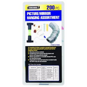 Kit de colgadores para cuadros y espejos de 200 piezas | 67666
