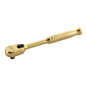 Llave de carraca profesional con baño de oro de 24k, 1/4 de pulgada, 90 dientes | 59786