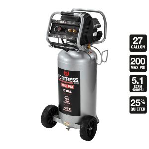 Compresor de aire vertical para taller/automotriz de alto rendimiento, 200 PSI, 27 galones, sin aceite | FT27200