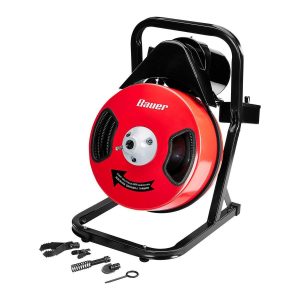 Máquina de limpieza de drenajes con tambor y alimentación manual, cable de 1/2 pulg. x 50 pies | 59534