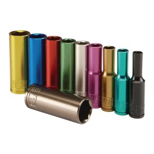 Juego de dados de profundidad SAE codificados por color de 1/4 pulgada, 10 piezas | 67865