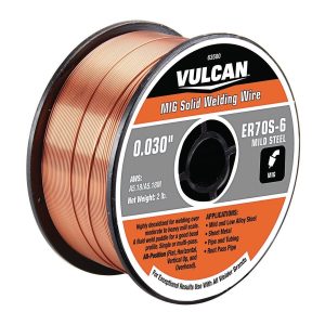 Alambre sólido para soldadura MIG VULCAN 0.030 in. ER70S-6, rollo de 2 lb | 63500