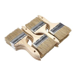 Paquete de 12 brochas de cerda natural de 4 pulgadas para limpieza y adhesivos | 58087