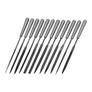 Juego de limas agujas de precisión de 12 piezas con mangos moldeados | 4614