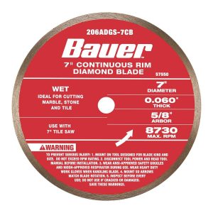 Disco de diamante de corte húmedo de 7 pulgadas con borde continuo para sierra de azulejos | 57550